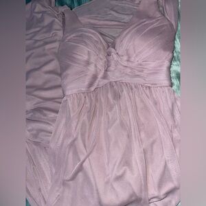 David’s Bridal mauve dress
